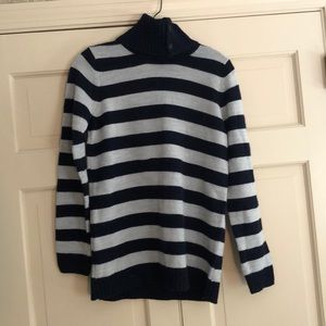 Navy/Baby Blue Turtleneck